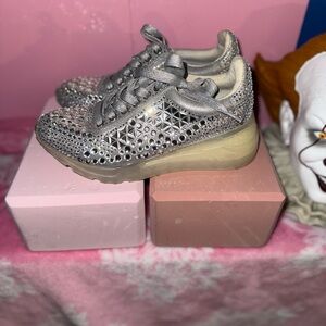 Steve Madden Silver Studded Sneakers